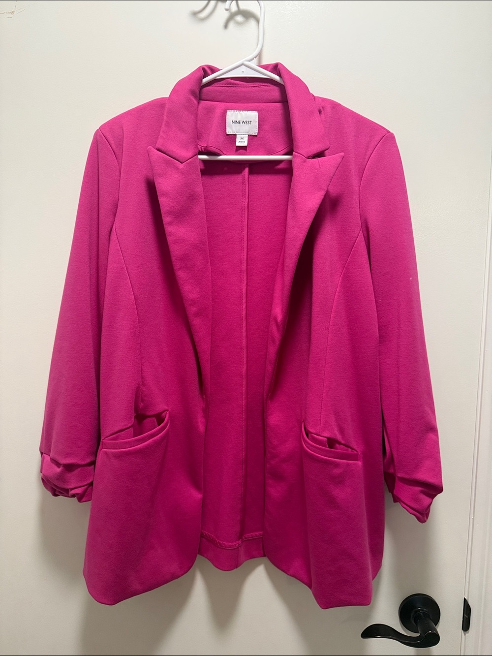 Nine West Fuchsia Open-Front Blazer